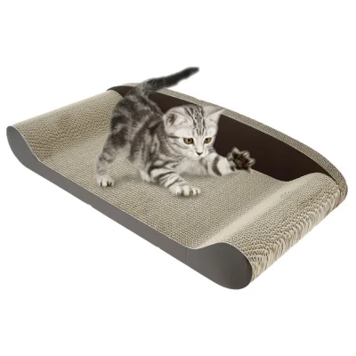 Rascador para gatos, almohadilla para rascar de cartón, papel corrugado, cama de salón, sofá para gatos, tumbona de cartón duradera, juguete para gatos de interior, garras para moler gatitos y relajarse