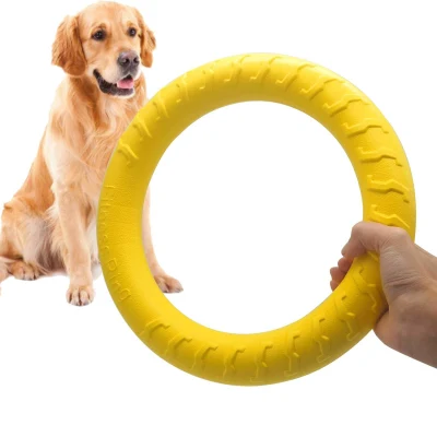 Perro al aire libre Fetch Play Otros juguetes Interactivo Masticar Flying Ring Juguetes para perro