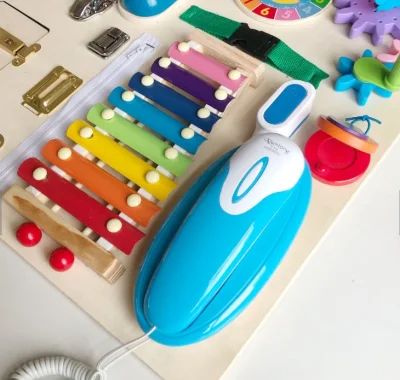 Nuevo tablero ocupado Arco Iris niños instrumentos musicales niños Montessori interruptor desbloquea juguetes educativos de madera