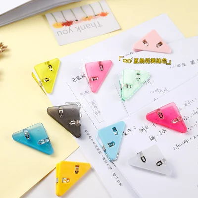 Clips de carpeta de plástico multicolor, soporte de Clip de papel para letras y notas, marcapáginas DIY, suministros de oficina, soporte de Clip, papelería