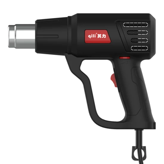 Qili 85A2 2000W Soplador de aire caliente eléctrico Soldadura Envoltura retráctil Pistola de calor Sellado Soldadura de plástico Reparación móvil Pistola de calor para artesanías de madera