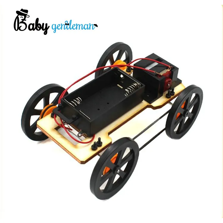 4 Ruedas Control Remoto Coche Juguete DIY Montaje Kit de Artesanía de Madera para Niños Z04036g